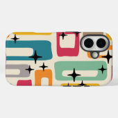 Retro Midden Eeuw Modern Abstract Patroon Case-Mate iPhone Case (Achterkant (horizontaal))