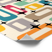 Retro Midden Eeuw Modern Abstract Poster (Hoek)