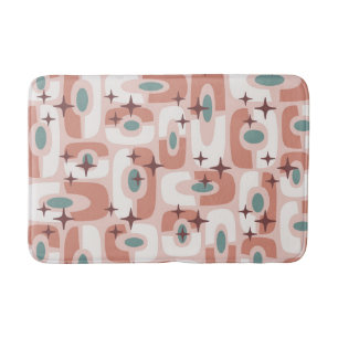 Retro Midden Eeuw Modern Kosmisch Abstract Patroon Badmat