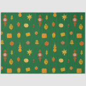 Retro Midden-Eeuw Moderne Kerst Iconen Tissuepapier (Voorkant)