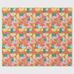 Retro Midden-Eeuw Moderne Zonnige Palm Springs Cadeaupapier