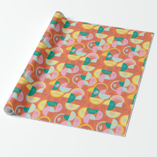 Retro Midden-Eeuw Moderne Zonnige Palm Springs Cadeaupapier