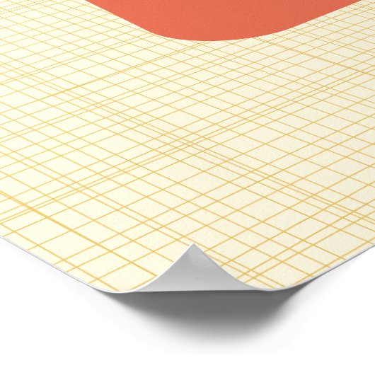 Retro Midden-eeuws atoomtijdperk Abstracte kunst Poster (Hoek)