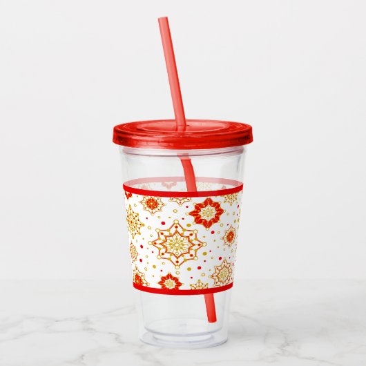 Retro Midden-eeuws modern design Acryl Drinkbeker (Links)