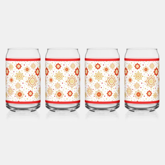 Retro Midden-eeuws modern design Blikvorm Glas (Achterkant)