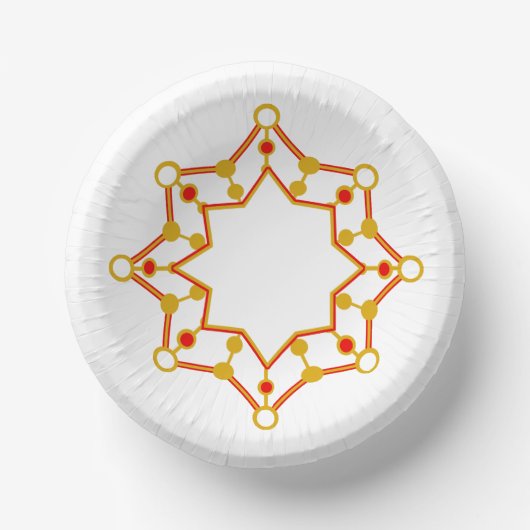 Retro Midden-eeuws modern design Papieren Kommen (Voorkant)