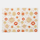 Retro Midden-eeuws modern design Theedoek (Horizontaal)