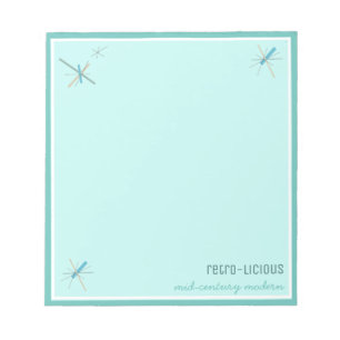 Retro midden-eeuwse modern Notitieblok