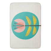 Retro Mideeuw Flower Badmat (Voorkant Verticaal)