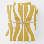 Retro Mideeuw Modern Hourglass Abstracte mosterd Inpakpapier Vel (In situ)
