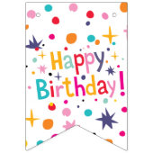 Retro Mideeuw Moderne Verjaardag Vlaggetjes (Eerste vlag)