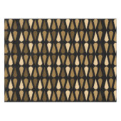 Retro Mideeuw Teardruppels Black Brown Tafelkleed (Voorkant (Horizontaal))