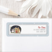 Retro Mideeuwse moderne kersthuislabel Etiket (Insitu)