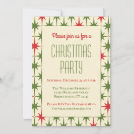 Retro  Mideeuwse moderne kerststerren Kaart