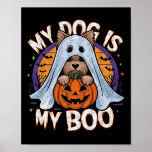 Retro  Mijn Hond Is Mijn Boo Halloween Spookhond Poster