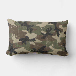 Retro Militair Camouflagepatroon Kussen