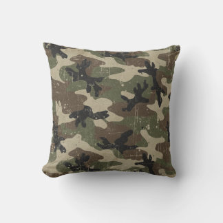 Retro Militair Camouflagepatroon Kussen
