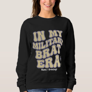 Retro Militair Kind Tijdperk Groovy Paardenbloem P Trui