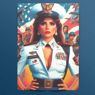 Retro Militaire Vrouw Tissuepapier