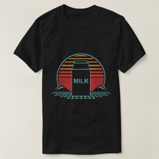 Retro Milk Vaporwave Aesthetic T-shirt (Design voorkant)