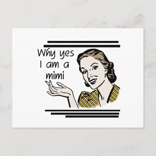 Retro Mimi T-shirts en Giften Briefkaart (Voorkant)