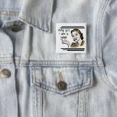 Retro Mimi T-shirts en Giften Vierkante Button 5,1 Cm (In situ)