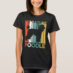 Retro miniatuur poedel silhouet hondenliefde t-shirt