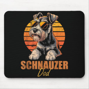 Retro Miniatuur Schnauzer Vader Grappige Vintage H Muismat