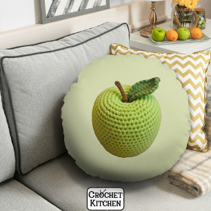 Retro Minimal Handgemaakte Craft Green Haakappel Rond Kussen