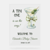 Retro Minimalist A Tini One Martini Baby Shower (Recto)