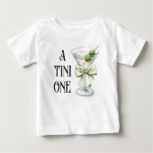 Retro Minimalist A Tini One Martini Baby Shower (Voorkant)