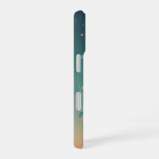 Retro Minimalist Pastel Orb iPhone 16 Hoesje (Rechterkant)