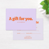 Retro Minimalist Purple Orange Certificate (Bureau)