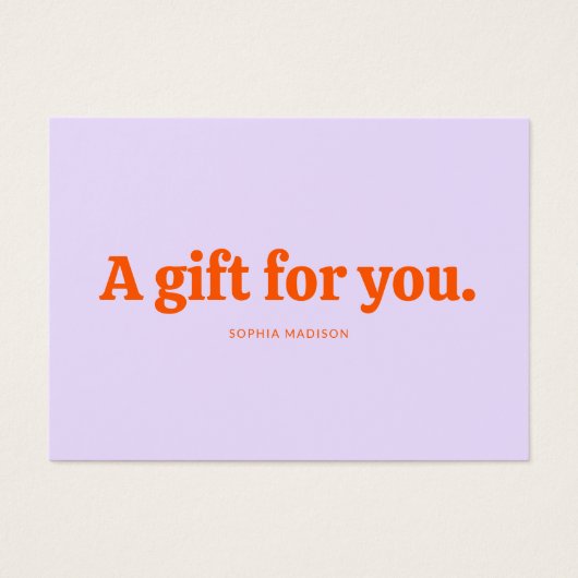 Retro Minimalist Purple Orange Certificate (Devant)