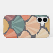 Retro Minimalist Shells / Retro Minimalist Seashel iPhone 16 Hoesje (Achterkant horizontaal)