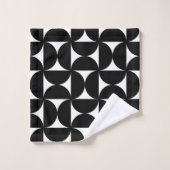 Retro Minimalist Style Black Geometric Bauhaus (Gant de toilette)