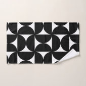 Retro Minimalist Style Black Geometric Bauhaus (Serviette à main)