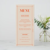 Retro Minimalistisch aangepast flat-menkkaart Menu (Staand voorkant)