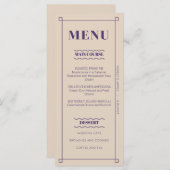 Retro Minimalistisch aangepast flat-menkkaart Menu (Voorkant / Achterkant)