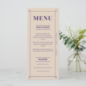 Retro Minimalistisch aangepast flat-menkkaart Menu (Staand voorkant)