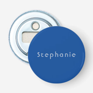 Retro  Minimalistisch Modern Blauw Button Flesopener