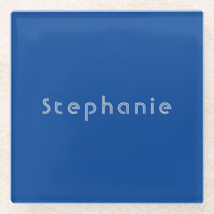 Retro Minimalistisch Modern Blauw Glazen Onderzetter