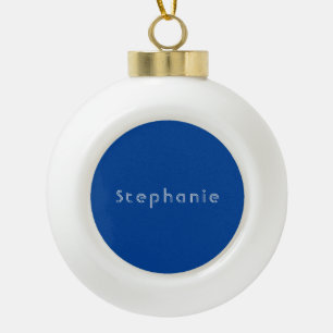 Retro Minimalistisch Modern Blauw Keramische Bal Ornament