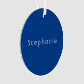 Retro  Minimalistisch Modern Blauw Ornament (voorkant)