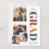 Retro Minimalistisch Modern Verticaal 5 Pics Afstu Kaart (Voorkant)