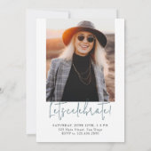 Retro Minimalistisch Modern Verticaal 5 Pics Afstu Kaart (Achterkant)