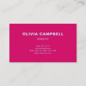 Retro minimalistisch vet roze Visitekaartje (Achterkant)