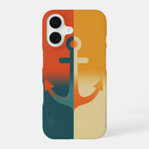 Retro minimalistische anker iPhone 16 hoesje
