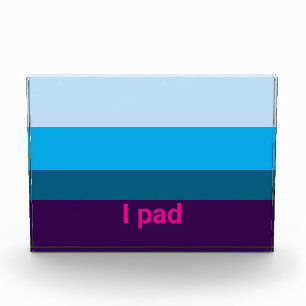 Retro Minimalistische Kleurblok Blauw Paarse iPad Fotoblokken