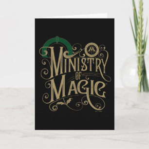 Retro MINISTERIE VAN TOVERKUNST™ Grafisch ontwerp Kaart